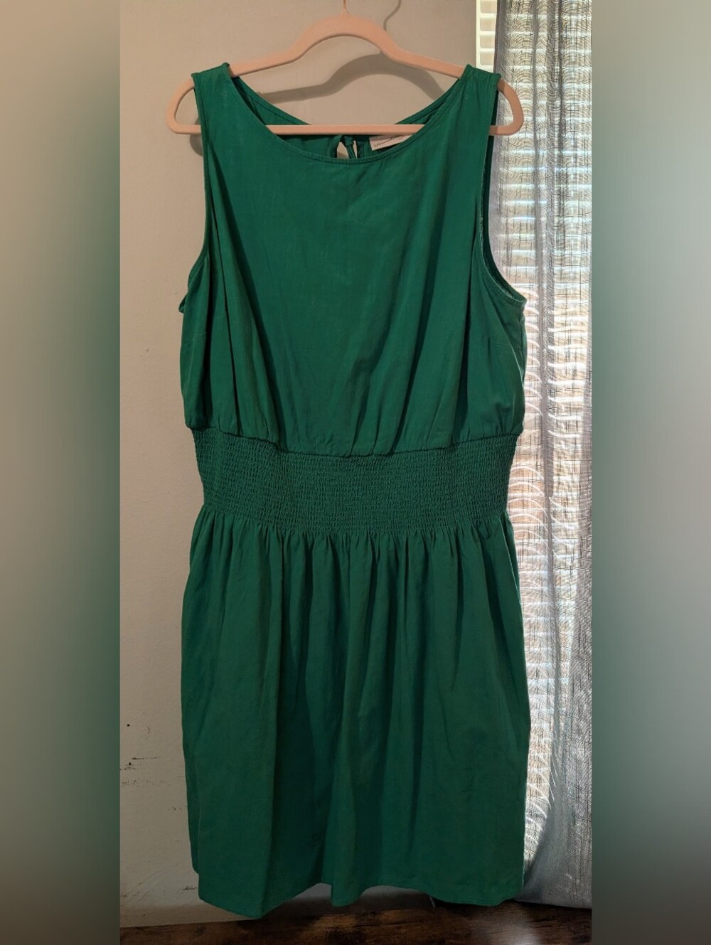 NWT Green Linen Sleeveless Dress with Pockets Universal Thread Size XXL